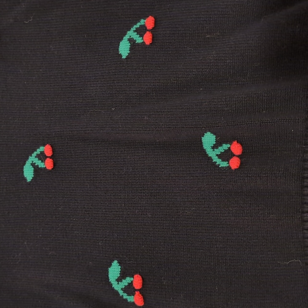 Navy cherry sweater - Picture 2 of 3